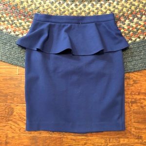 Club Monaco royal blue peplum skirt
